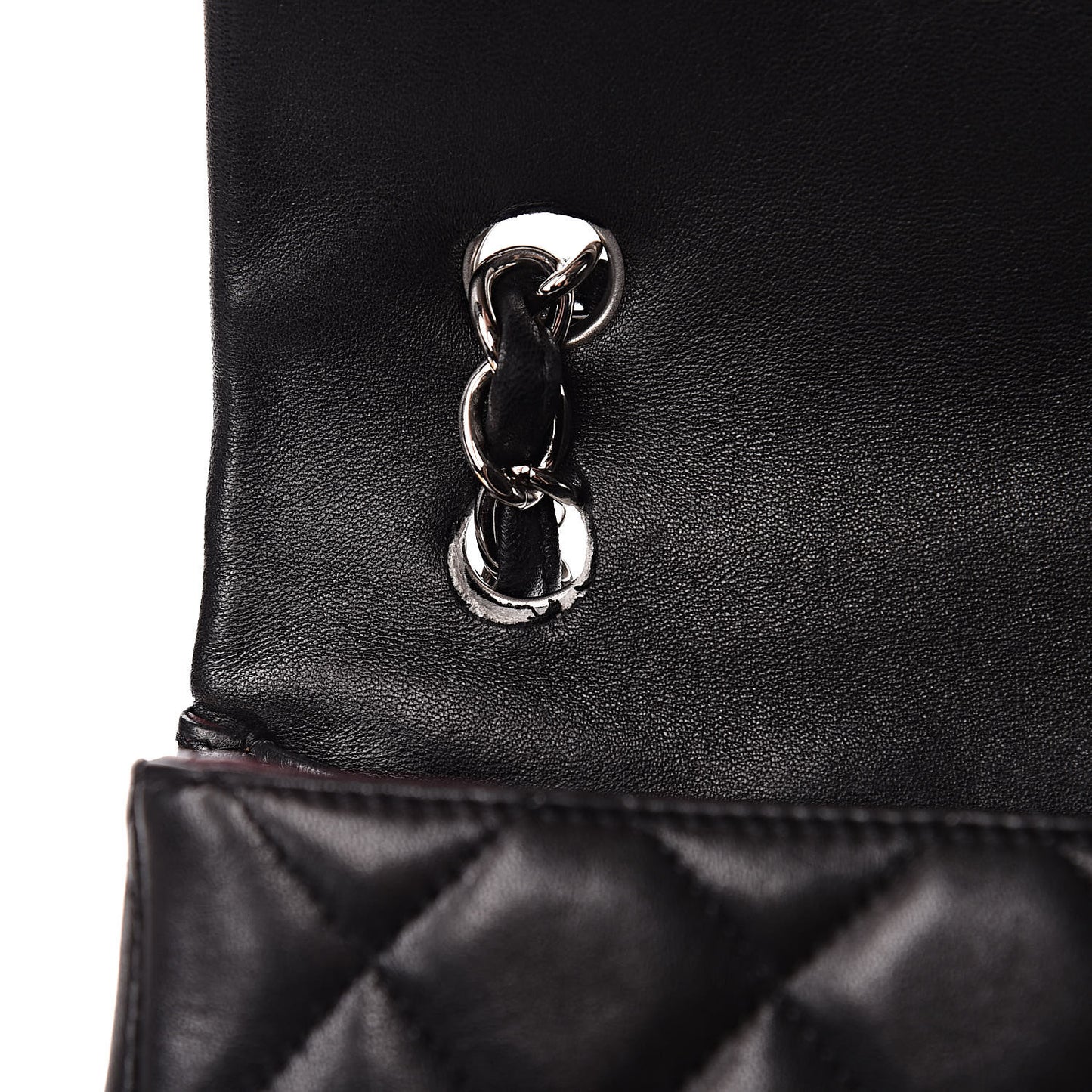 Lambskin Quilted Maxi Single Flap Black