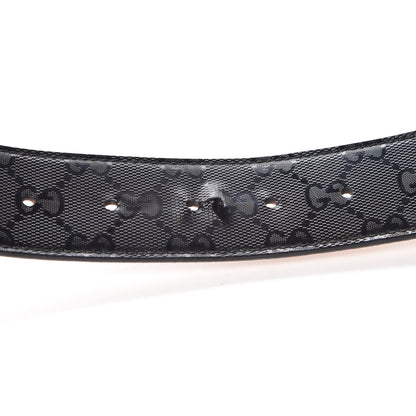 Gucci Imprime Monogram Interlocking G Belt 90 36 Black 10 of 12