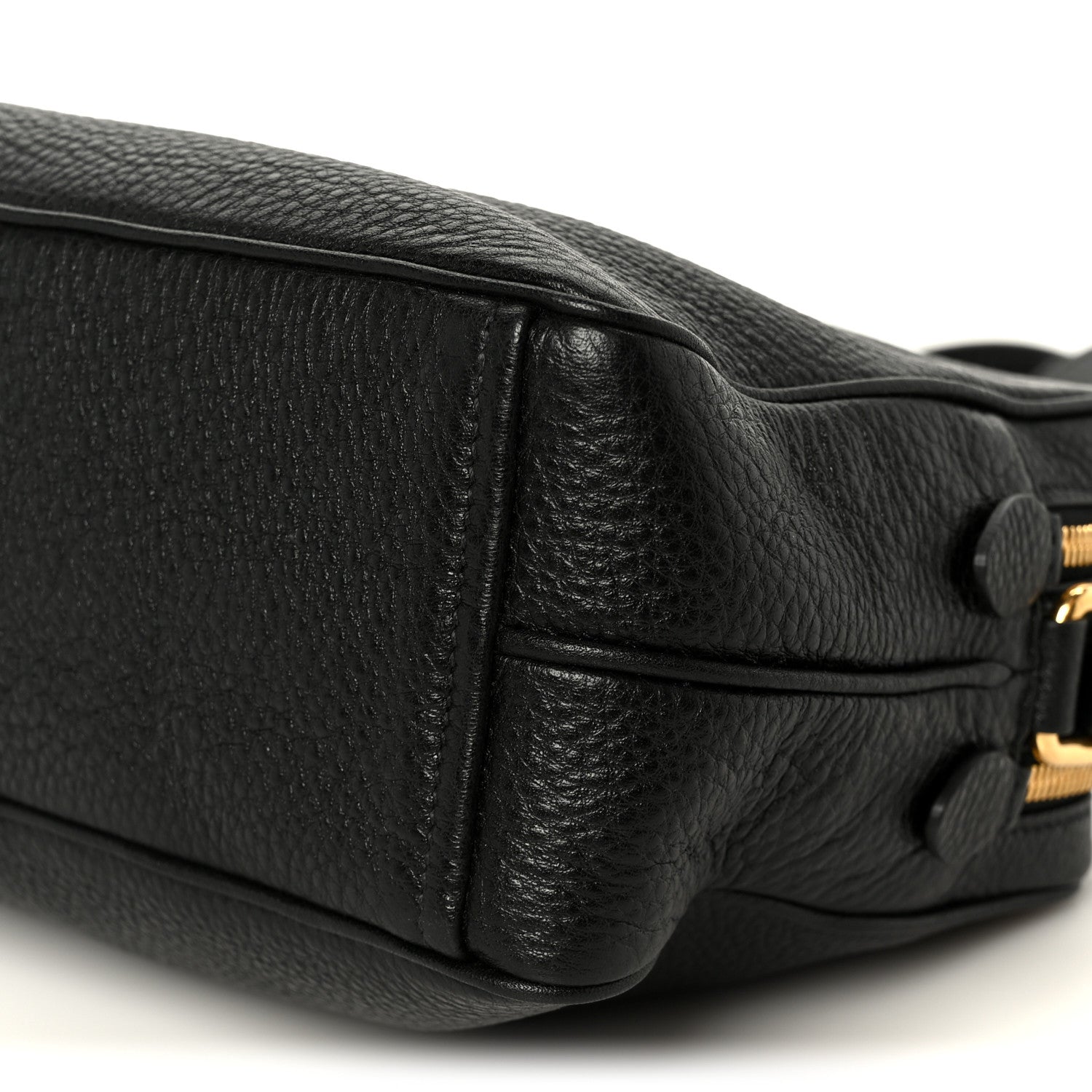 Prada Vitello Daino Medium Double Zip Shoulder Bag Black 11 of 11