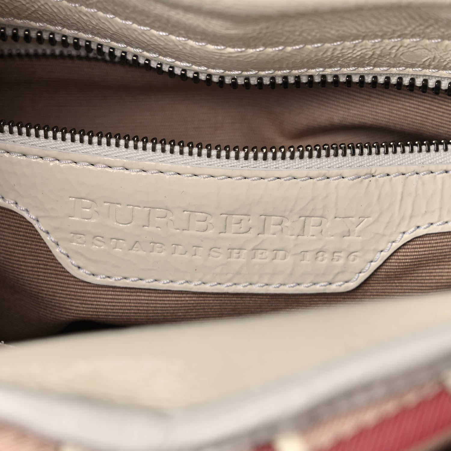 Burberry Patent House Check Ruffled Small Lowry White 7 of 10