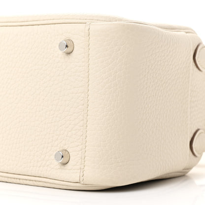 Hermes Taurillon Clemence Mini Lindy 20  Beton 10 of 12