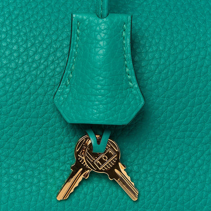 Hermes Taurillon Clemence Birkin 30 Bleu Paon 29 of 30