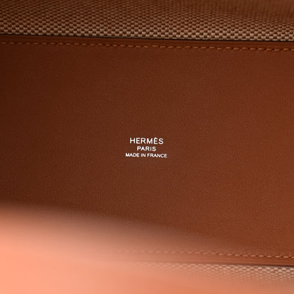 Hermes Swift Toile H Cabas H En Biais 27 Ecru Naturel Gold 6 of 11