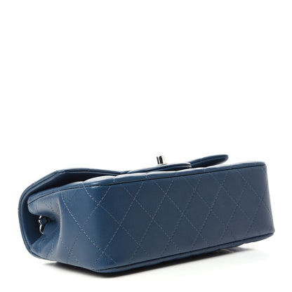 Chanel Lambskin Quilted Mini Rectangular Flap Dark Blue 4 of 11
