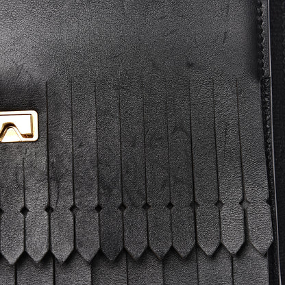 Burberry Grainy Calfskin Broguing Tassel Small Macken Crossbody Bag Black 11 of 14