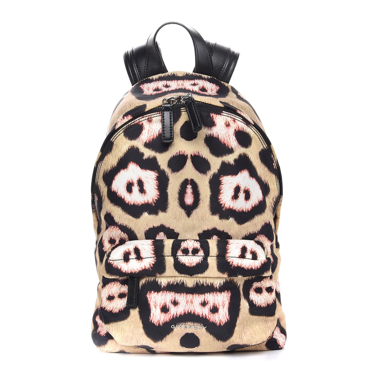 Nylon Calfskin Jaguar Print Mini Backpack