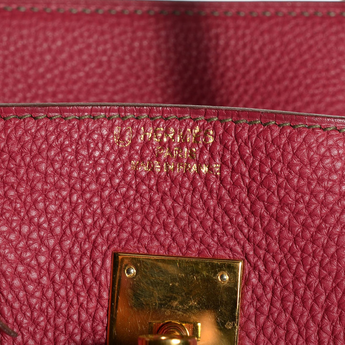 Togo Eclat Horseshoe Birkin 35 Rubis Vert Veronese
