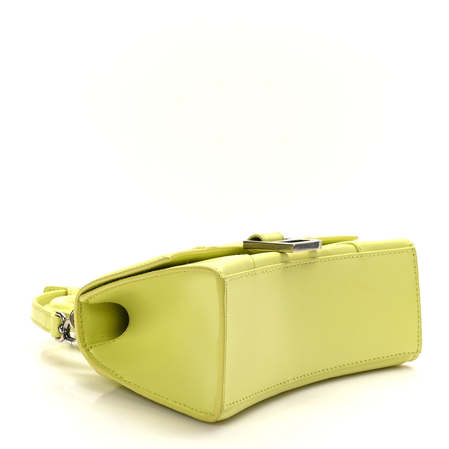 Balenciaga Shiny Box Calfskin Hourglass Top Handle Bag XS Lime 4 of 9