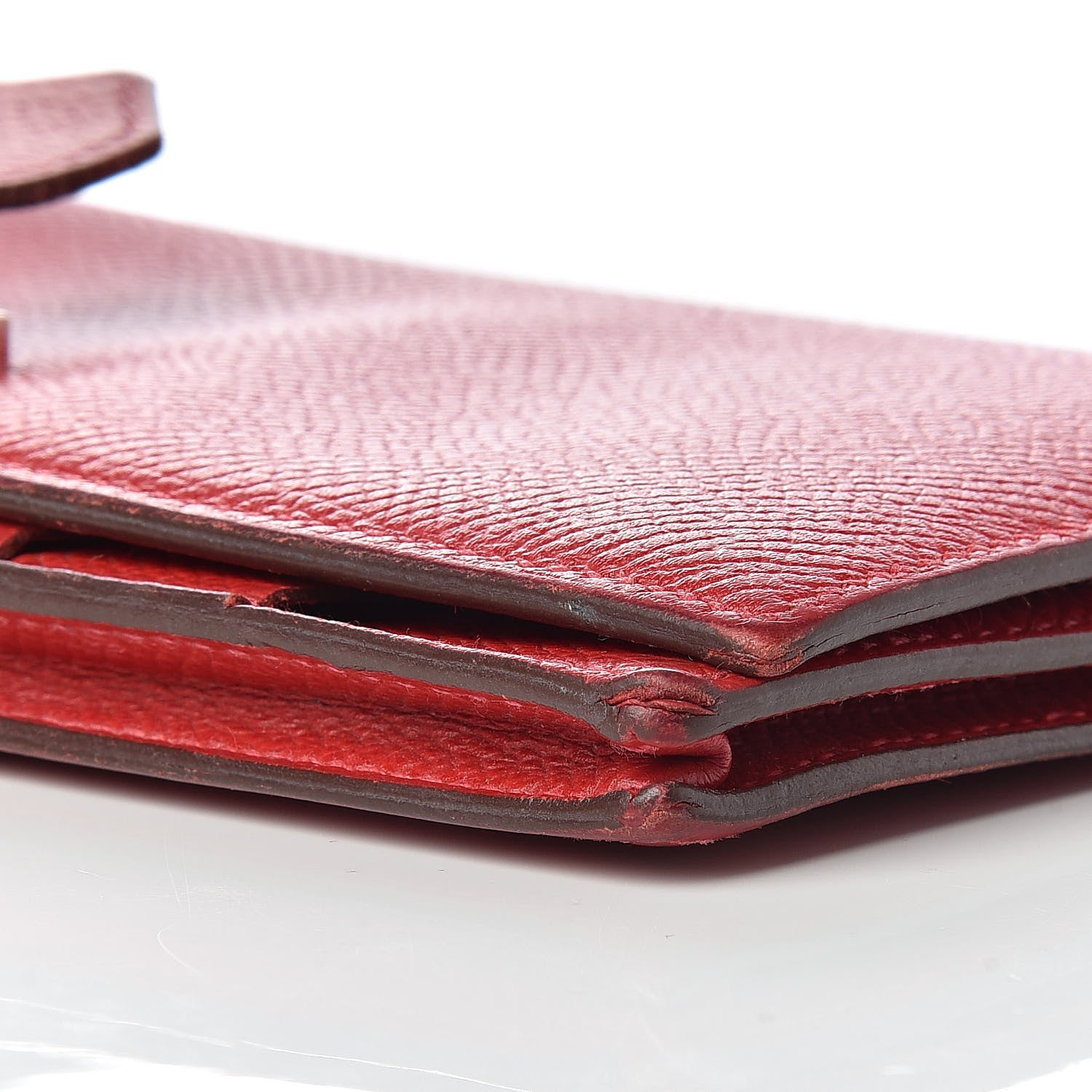 Hermes Epsom Bearn Gusset Wallet Rouge Casaque 14 of 18