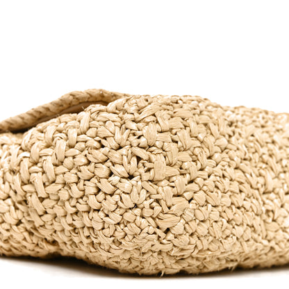 Saint Laurent Raffia Monogram Medium Jamie Natural Avorio 9 of 10