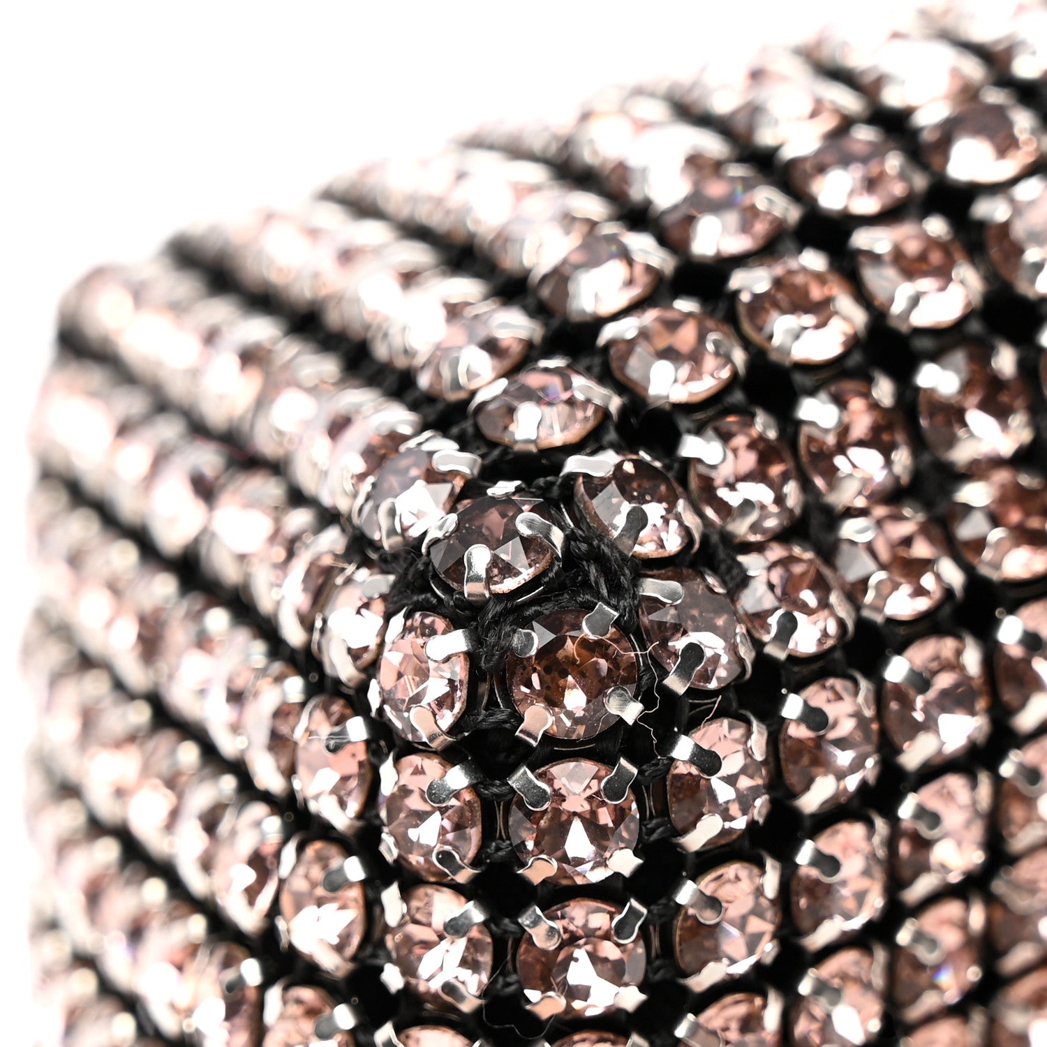Alexander Wang Mesh Crystal Rhinestone Mini Heiress Pouch Pink 13 of 13