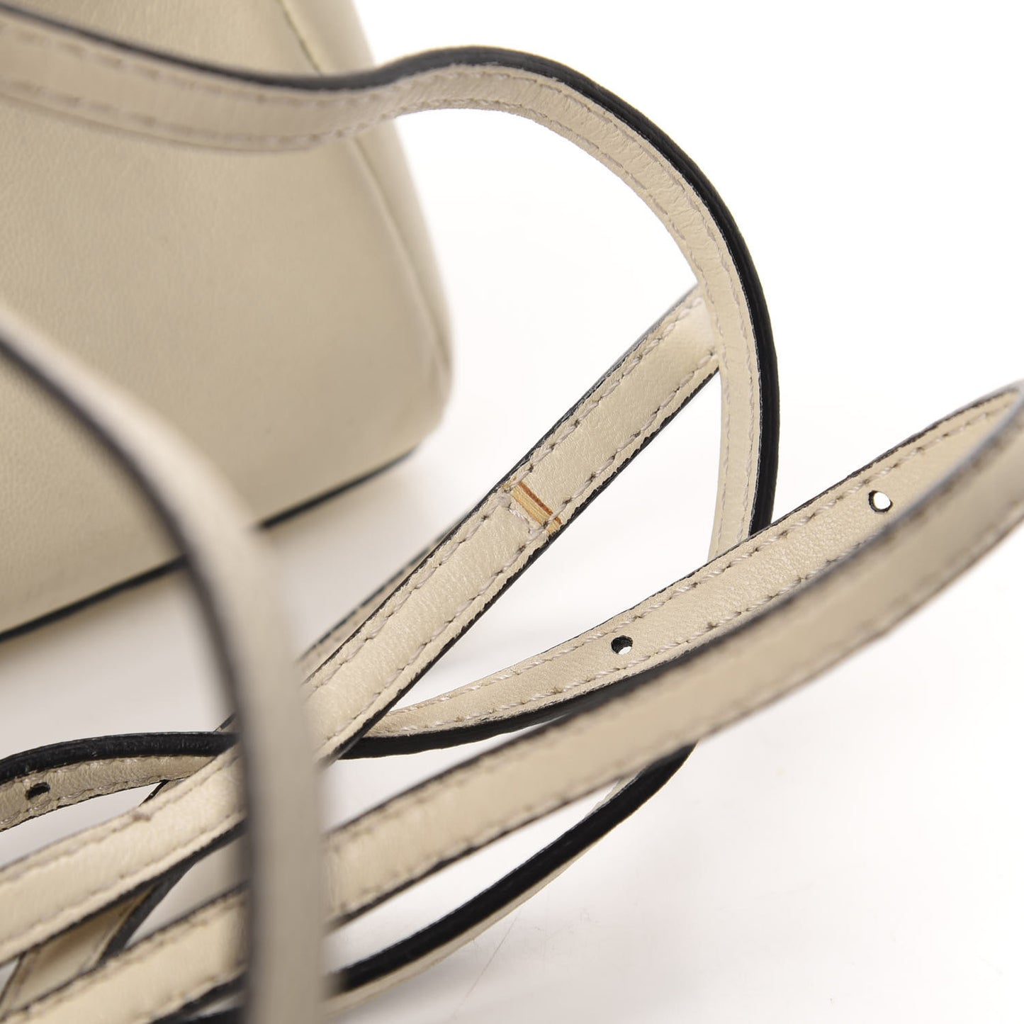 Shiny Nappa Micro Peekaboo Iconic Satchel White