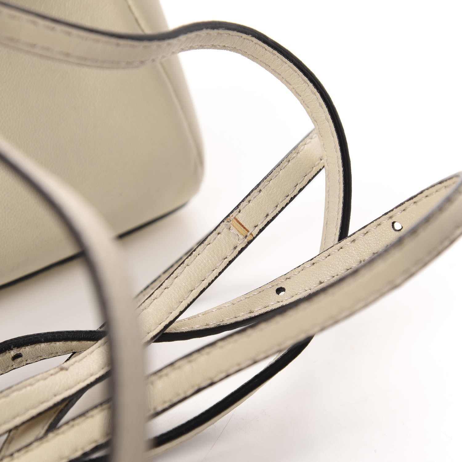 Fendi Shiny Nappa Micro Peekaboo Iconic Satchel White 9 of 12