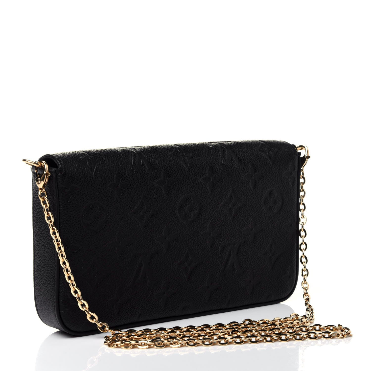 Louis Vuitton Empreinte Pochette Felicie Chain Wallet Black 3 of 5