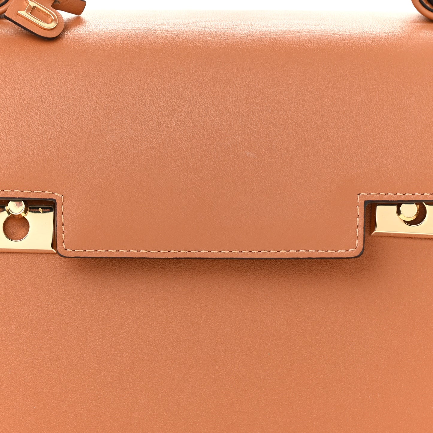 Calfskin MM Tempete Satchel Camel