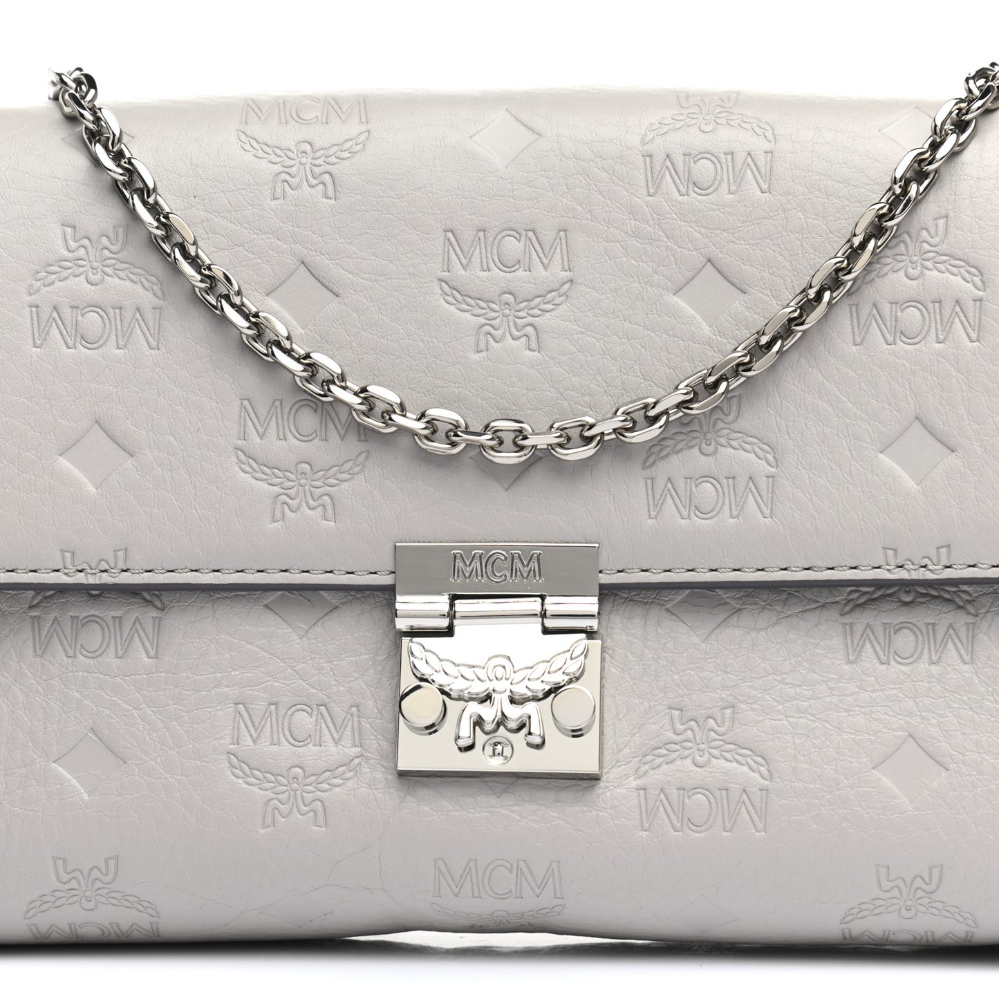Calfskin Ottomar Wallet On Chain Grey