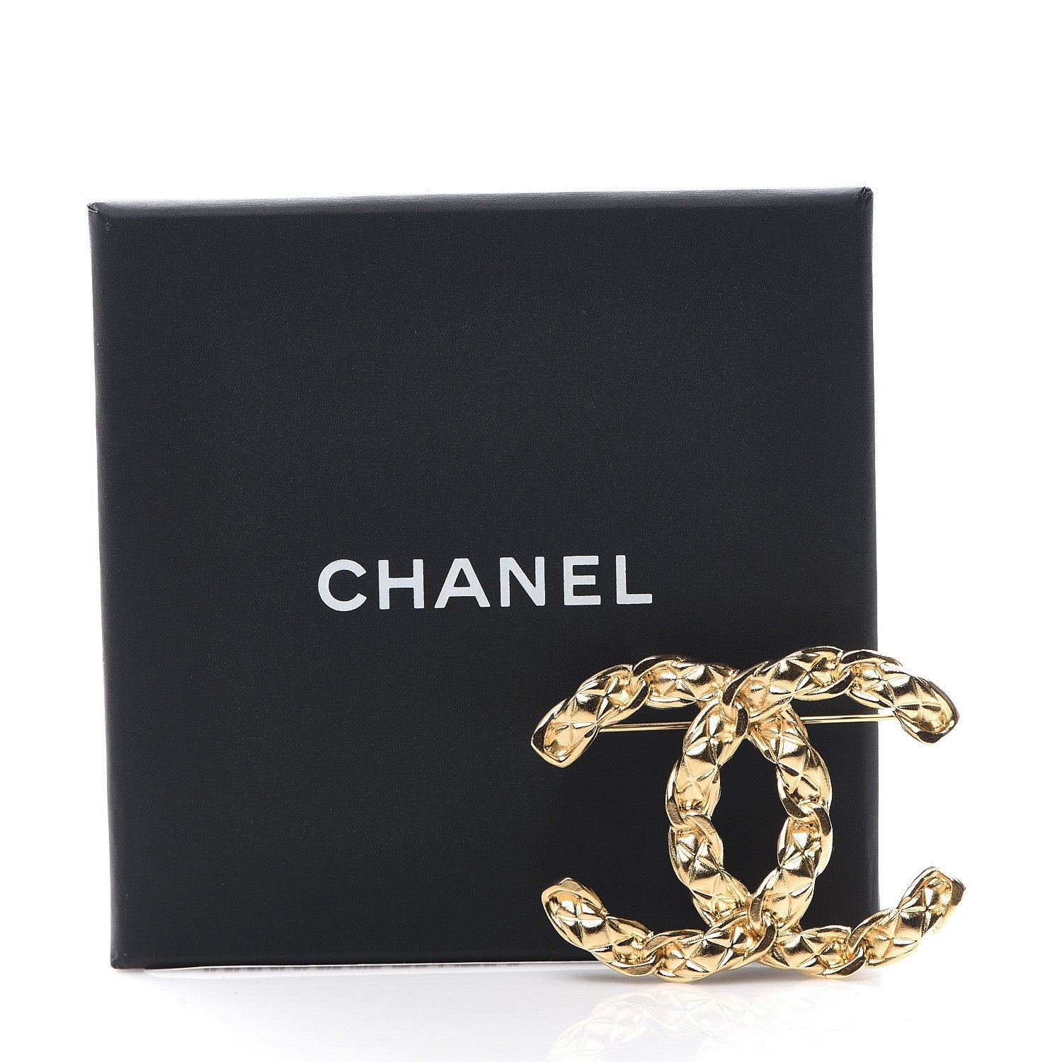 Chanel Metal CC Brooch Gold 4 of 4