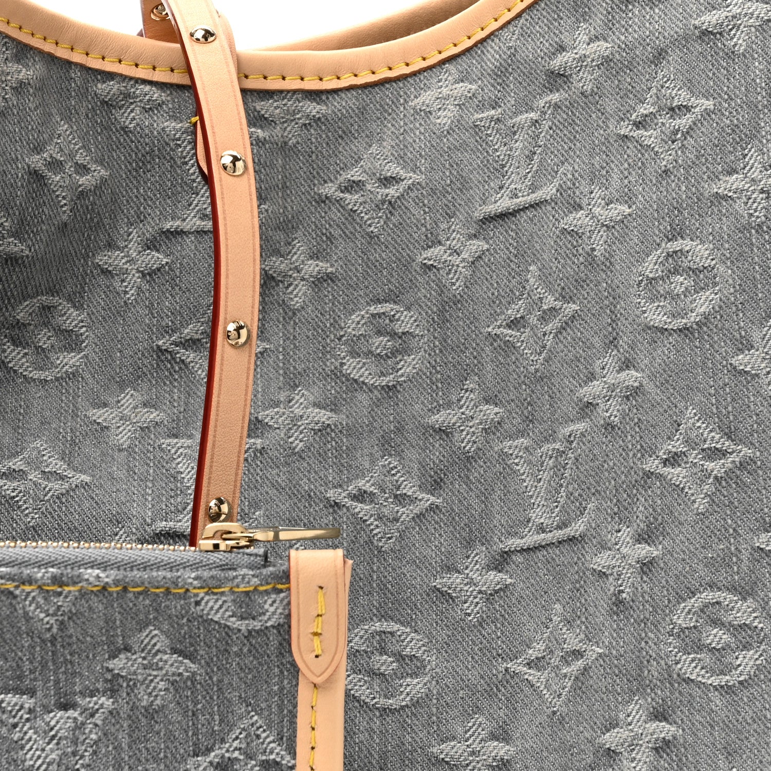 Louis Vuitton Monogram Denim CarryAll MM  Washed Gray 8 of 10