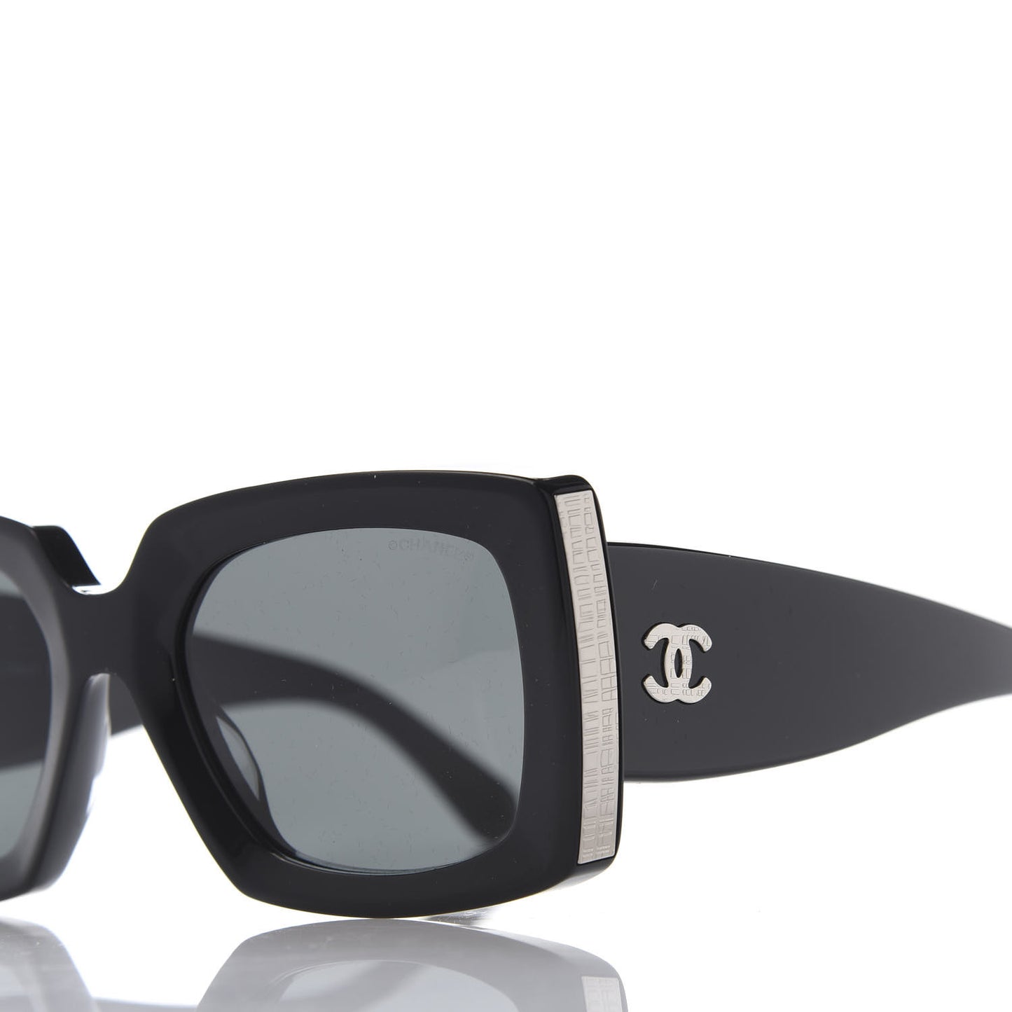 Acetate Rectangle Sunglasses 5435 Black