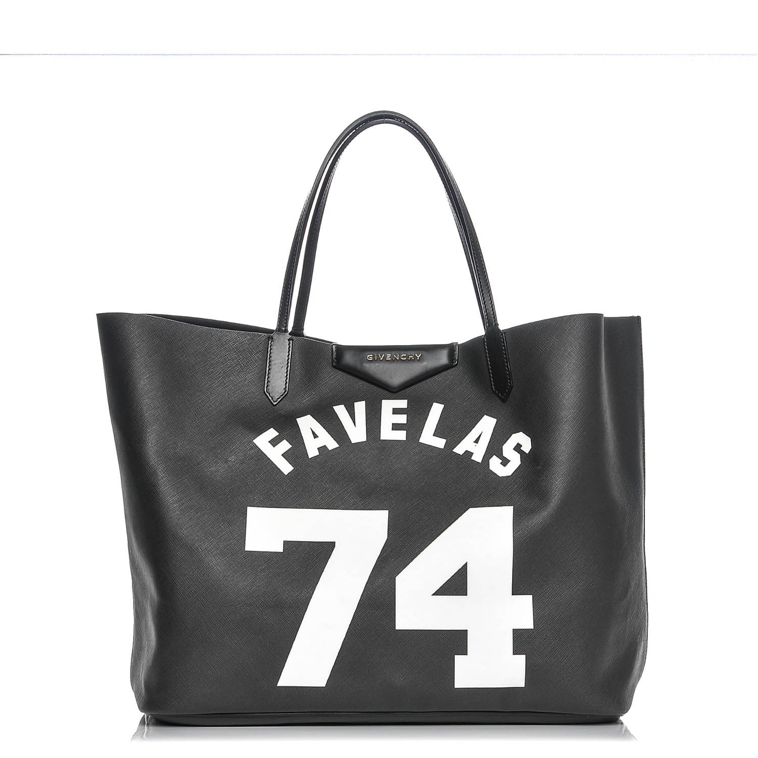 Givenchy Textured Coated Canvas Favelas Large Antigona Tote Black 1 of 8