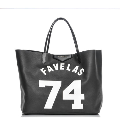 Givenchy Textured Coated Canvas Favelas Large Antigona Tote Black 1 of 8