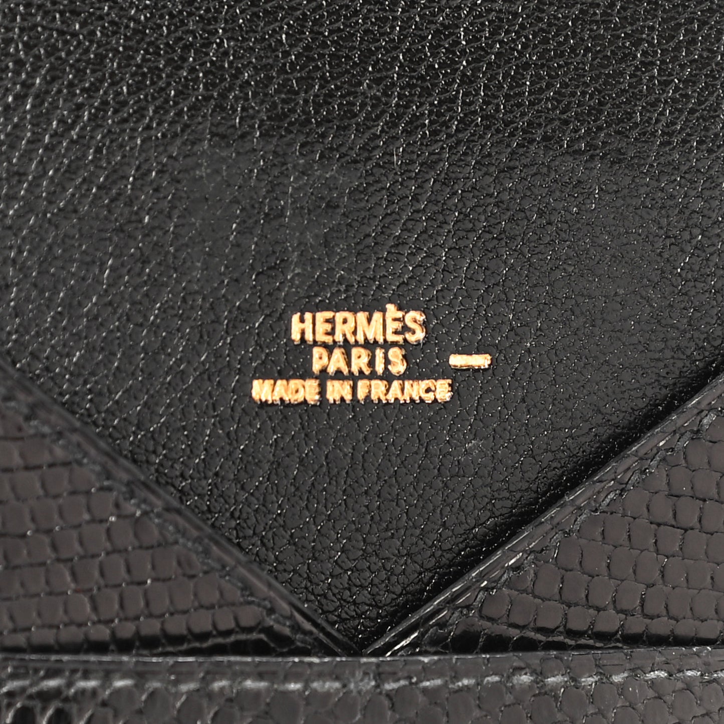 Lizard Niloticus Envelope Pouch Black