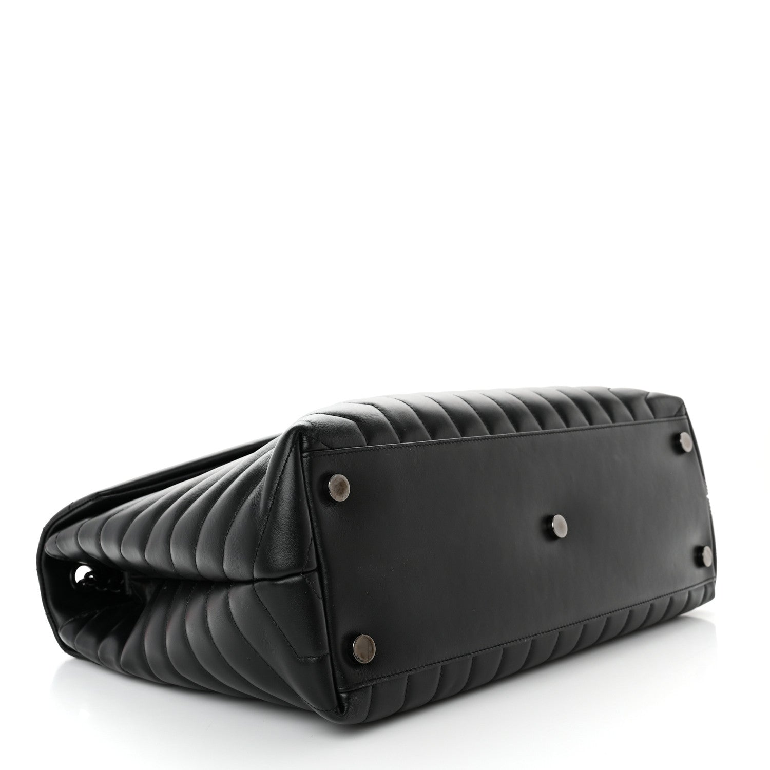 Saint Laurent Calfskin Y Quilted Monogram Monochrome Large Loulou Chain Satchel Black 4 of 21