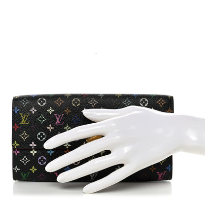 Louis Vuitton Monogram Multicolor Sarah Wallet Black Pistache 2 of 11