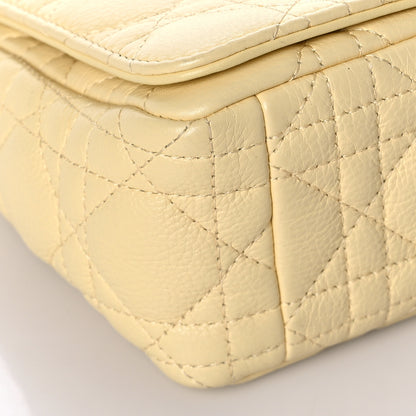 Christian Dior Calfskin Cannage Small Caro Bag Pale Yellow 9 of 11