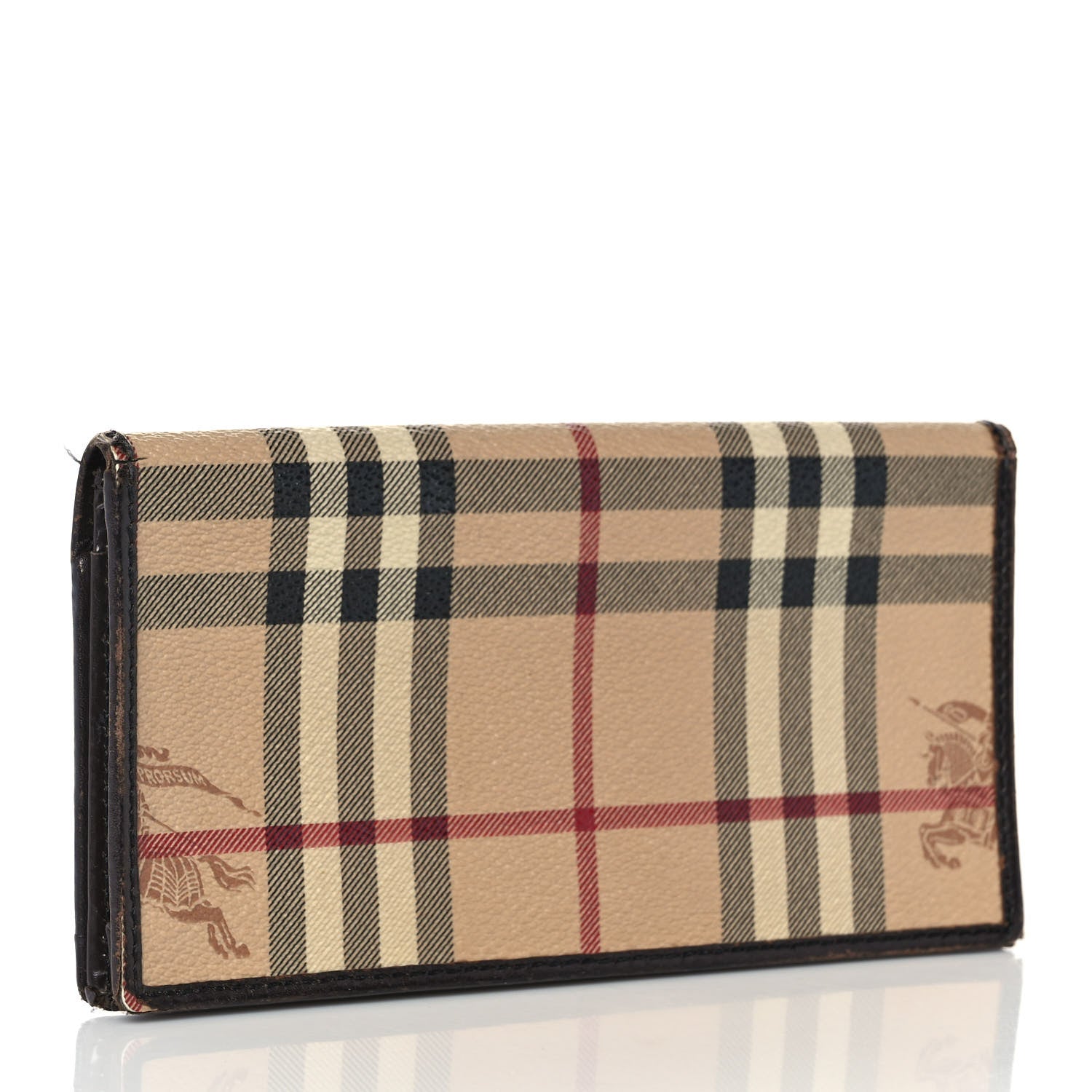 Burberry Haymarket Check Penrose Continental Wallet Chocolate 3 of 10