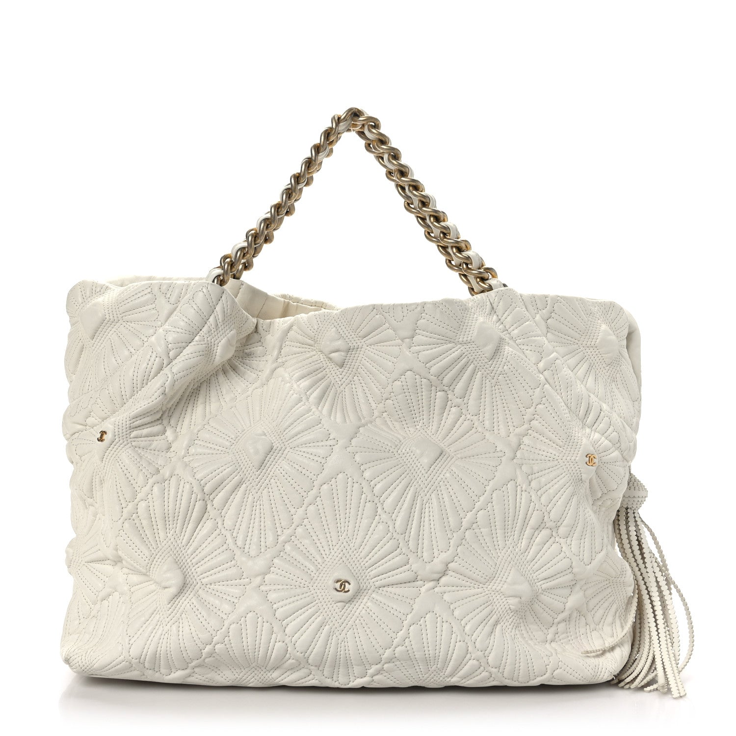 Chanel Lambskin Quilted Ca D'Oro Tote Ivory 1 of 10