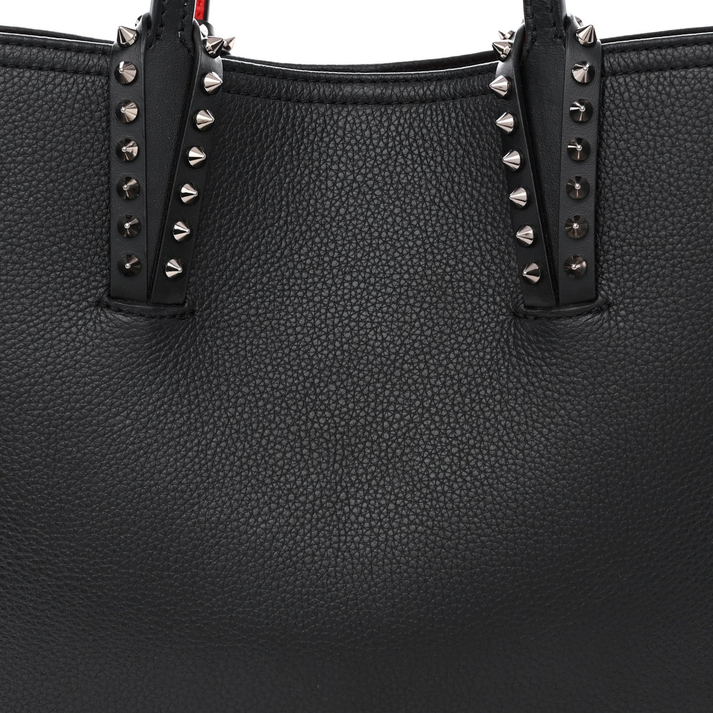Calfskin Spikes East West Cabata Tote Black
