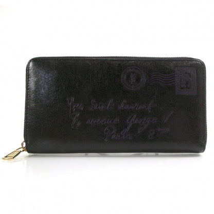 Saint Laurent Lambskin Y-Mail Continental Wallet 1 of 8