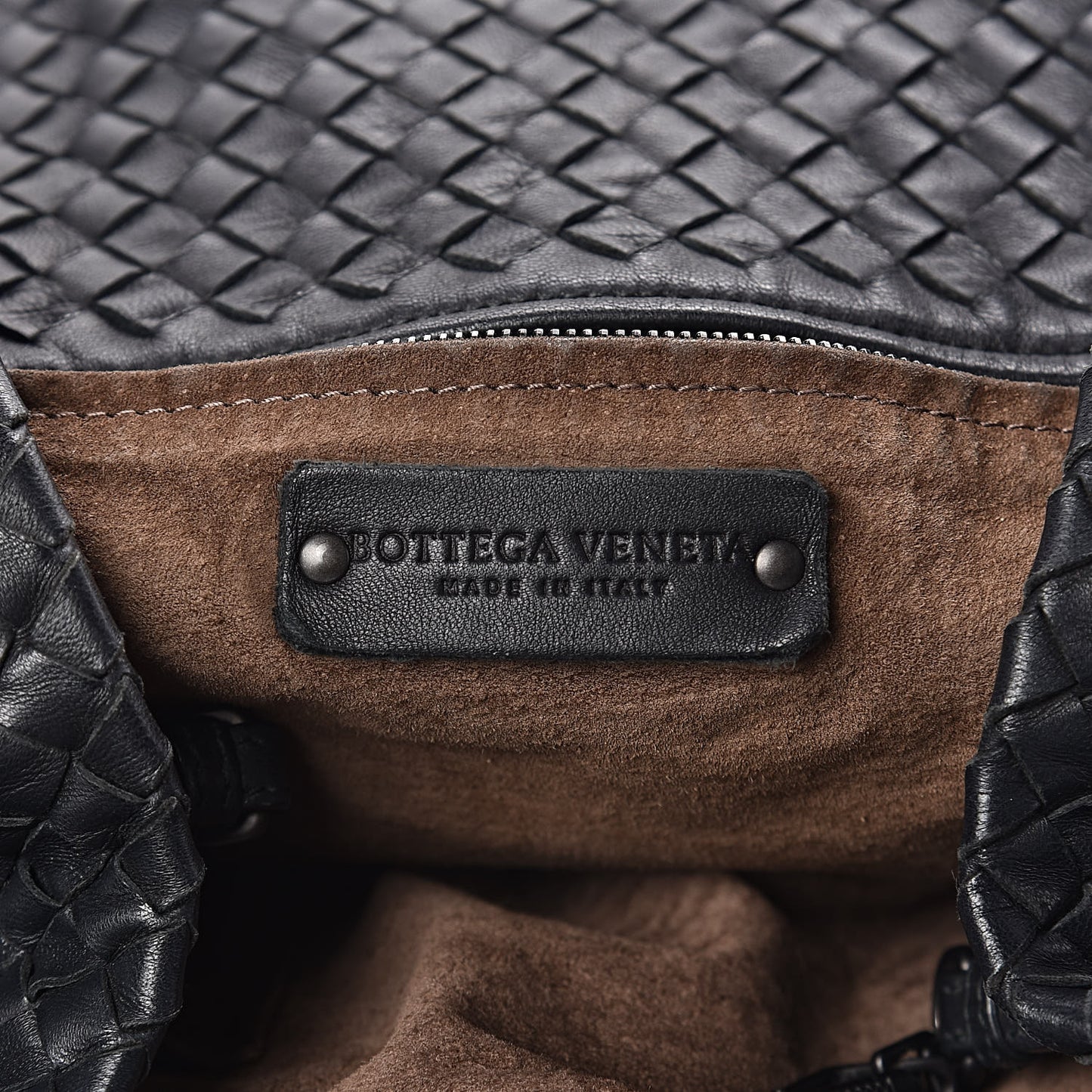 Nappa Intrecciato Large Seamless Tote Black