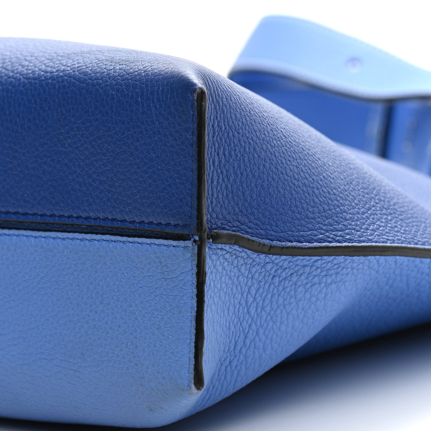 Calfskin T Pouch Bag Blue