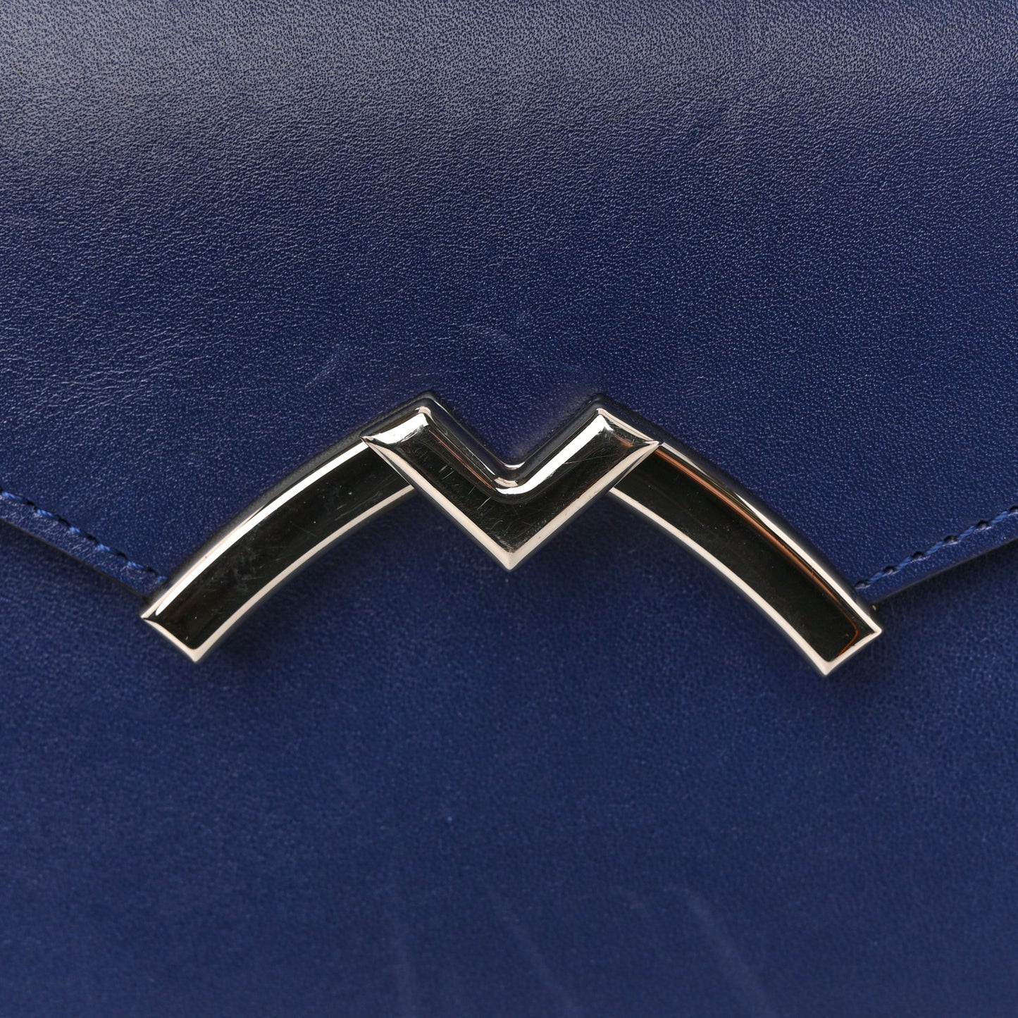Box Calfskin Gabrielle Reporter Shoulder Bag Blue