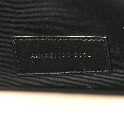 Saint Laurent Grain De Poudre Textured Mixed Matelasse Triquilt Monogram Clutch Dark Beige 8 of 10