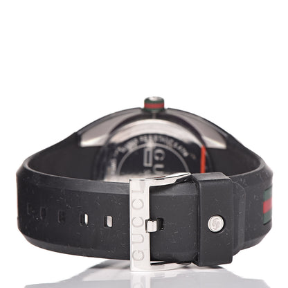 Gucci Stainless Steel Rubber 46mm Sync Web Quartz Watch Black 4 of 6