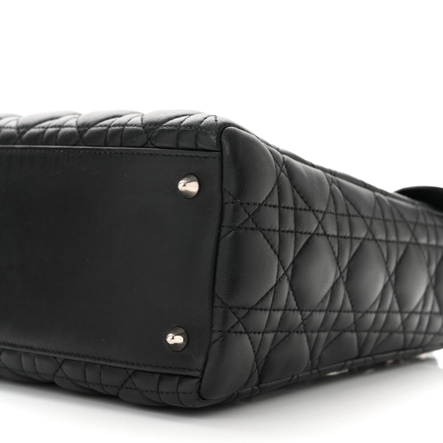 Christian Dior Lambskin Cannage Medium Lady Dior Black 10 of 10