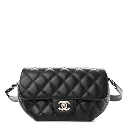 Chanel Calfskin Quilted CC Uniform Flap Belt Bag Black 1 of 9