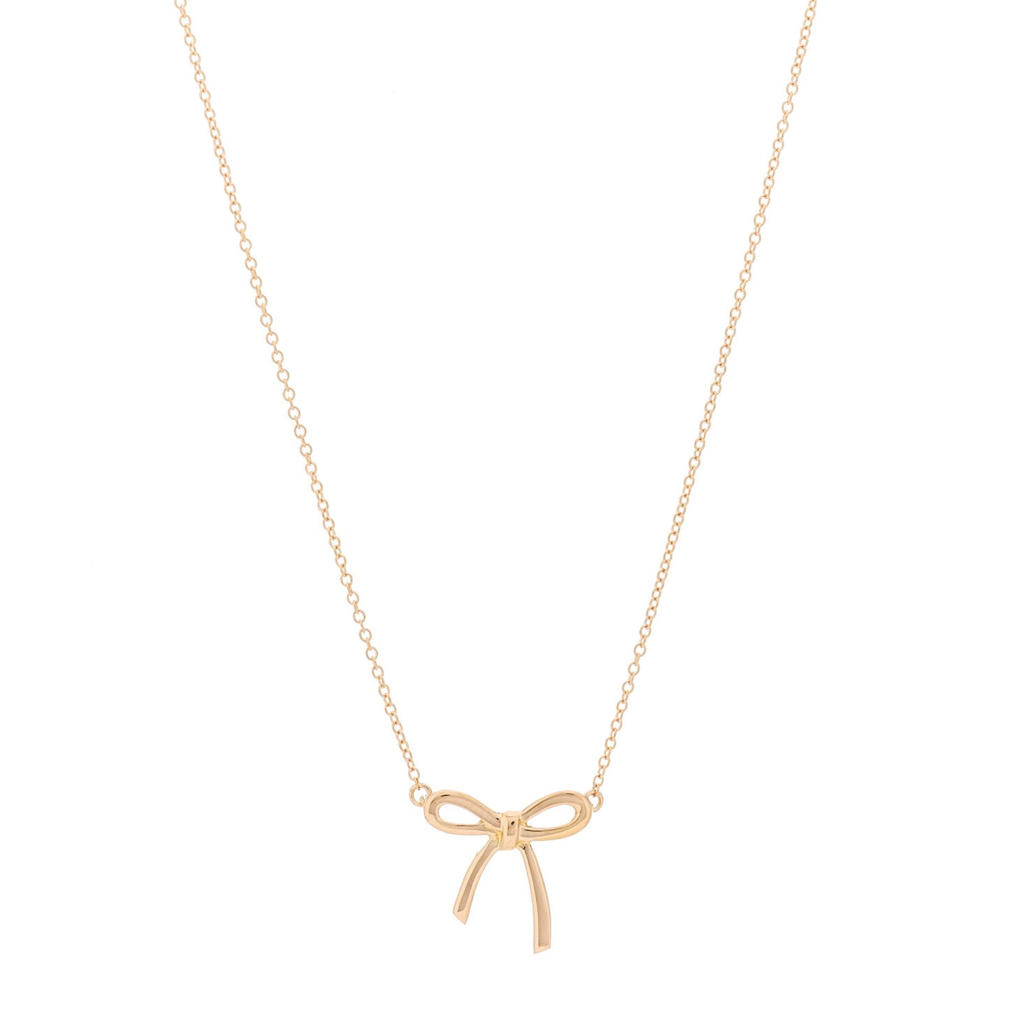 18K Rose Gold Mini Bow Pendant Necklace