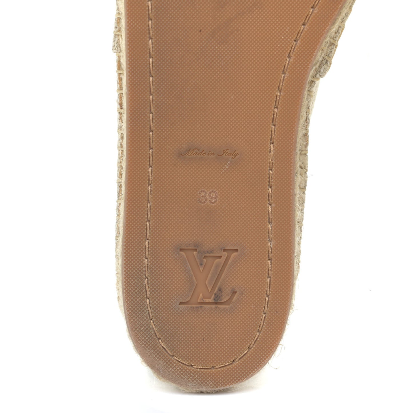 Canvas Seashore Espadrille Flats 39 Ecru