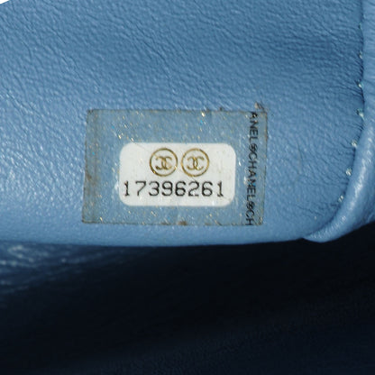 Chanel Patent Maxi Double Flap Light Blue 9 of 9