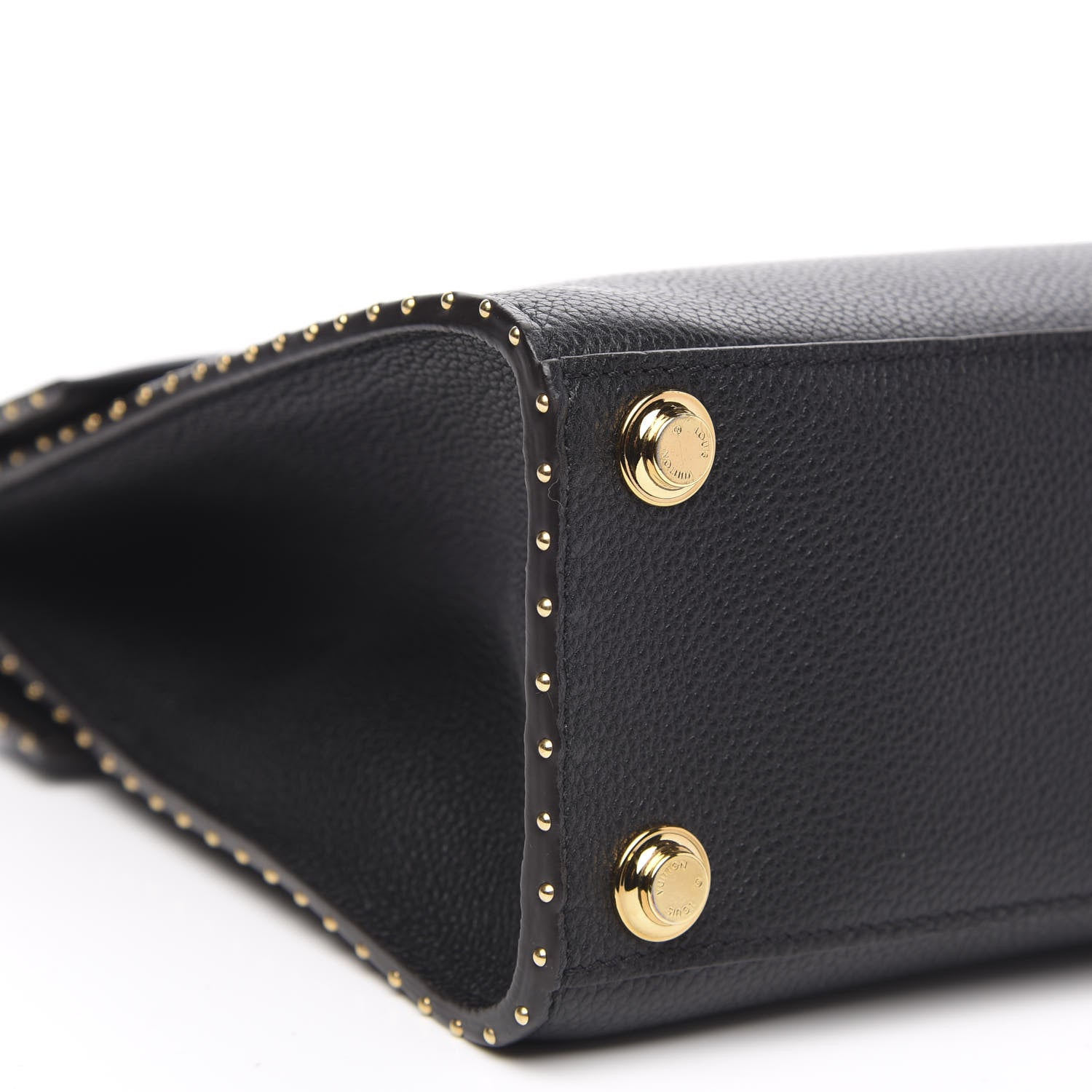 Louis Vuitton Calfskin Taurillon Studded City Steamer One Handle Bag Black 8 of 10