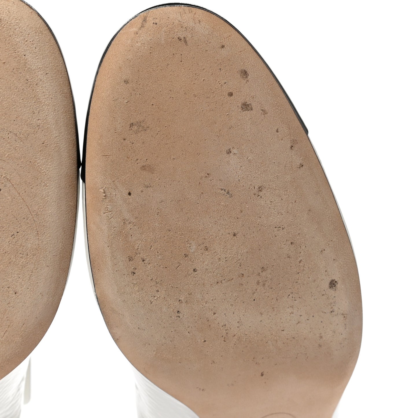 Distressed Patent Cap Toe CC Turnlock Ankle Boots 40.5 White Black