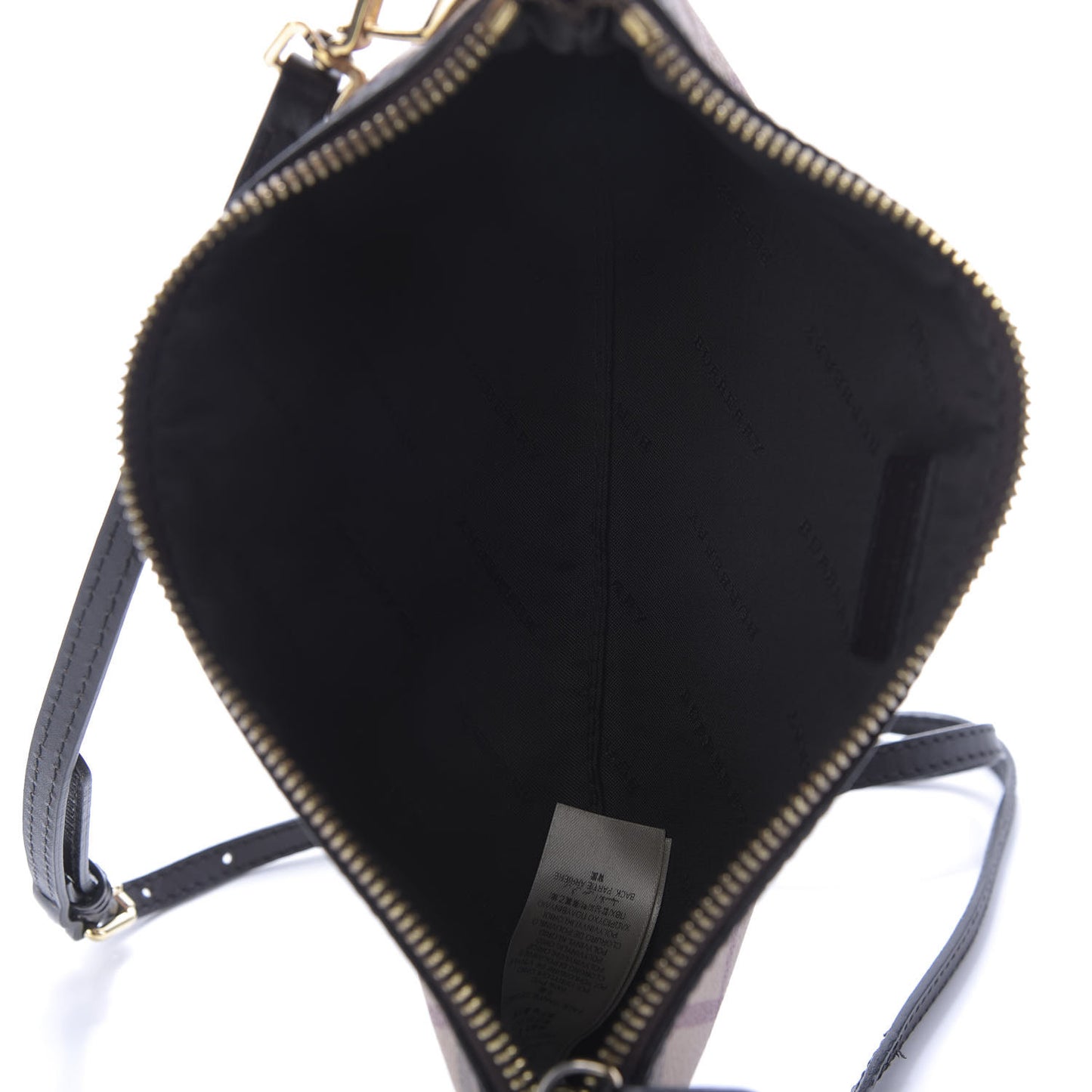 Haymarket Check Small Peyton Crossbody Clutch Bag Chocolate