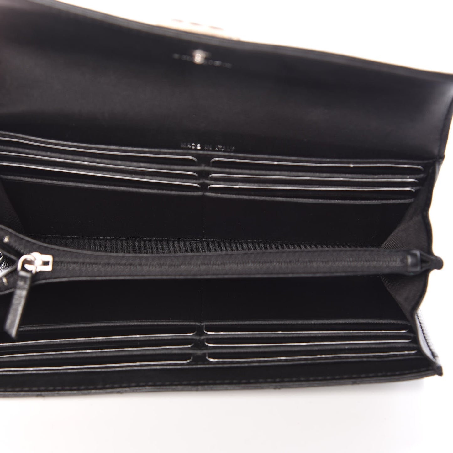 Lambskin Quilted Boy Flap Wallet Black