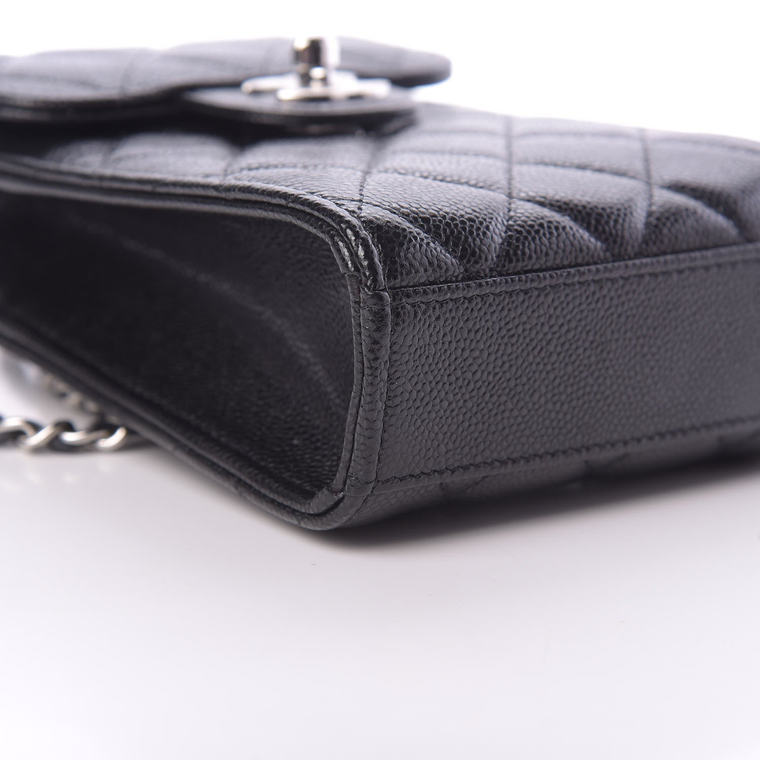 Chanel Caviar Quilted Classic Phone Holder Black 10 of 12
