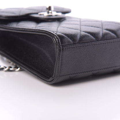 Chanel Caviar Quilted Classic Phone Holder Black 10 of 12