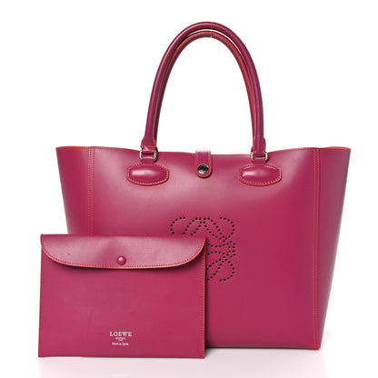 Loewe Smooth Calfskin Perforated Leo Bag Fuchsia 3 of 13